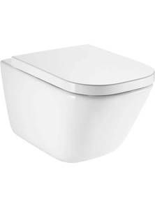 Подвесной унитаз Gap Rimless с крышкой-сиденьем, с функцией микролифт, Roca